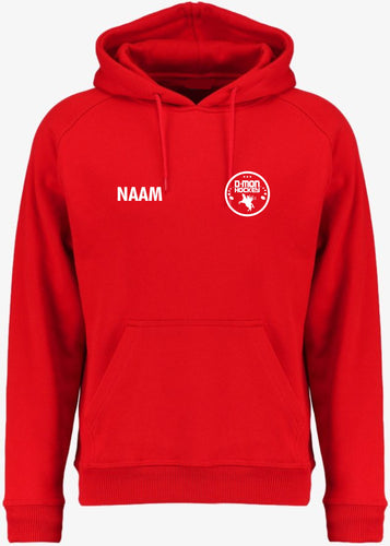 DMON SWEATER hooded FOTL rood (SC244C/SC62043) (+ VOORNAAM)